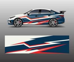abstract sport racing auto inpakken sticker en sticker ontwerp. vector eps10 formaat.