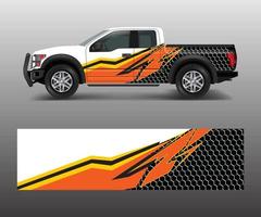 grafische abstracte streepontwerpen voor vrachtwagenembleem, bestelwagen en autowrap vector