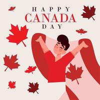 fijne canada dag feestelijk vector