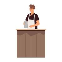 barista Bij teller vector