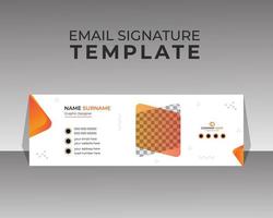zakelijke e-mail handtekening sjabloon of persoonlijk footer en sociaal media Hoes ontwerp vector
