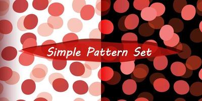 abstract polka punt naadloos vector patroon reeks rood en zwart