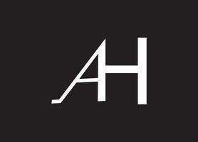 alfabet brieven monogram logo Ah vector
