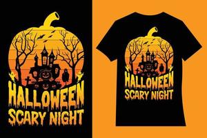 halloween eng nacht t-shirt ontwerp. typografie, illustratie, citaten, halloween t-shirt ontwerp. vector