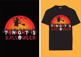 halloween t-shirt ontwerp heks vector