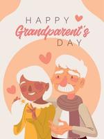 fijne grootouders dag viering vector