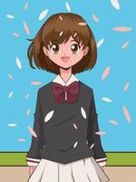 anime vrouw karakter vector