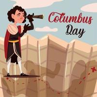 Columbus dag kalligrafische vector