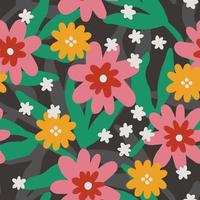 biologisch schattig vlak abstract bloemen patroon vector