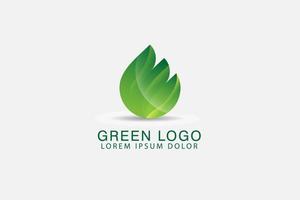 abstract groen laten vallen bruikbaar voor natuur logo ontwerp vector illustratie