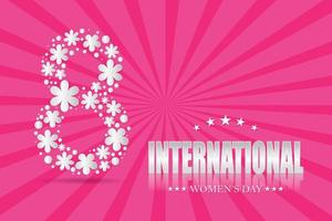 maart 8. Internationale vrouwen dag groet kaart papier besnoeiing voor uw ontwerp. vector illustratie