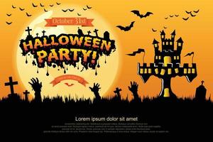 halloween belettering halloween-feest. vector