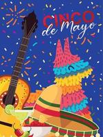 cinco de mayo partij kaart vector