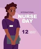 Internationale verpleegster dag poster vector