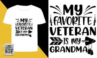 Amerikaans veteraan typografisch SVG t overhemd vector