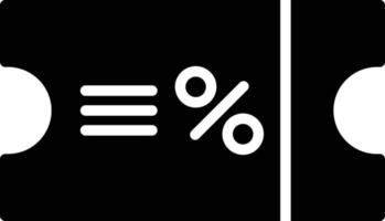 kortingsbonnen glyph icoon vector