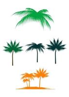 palmboom set vector