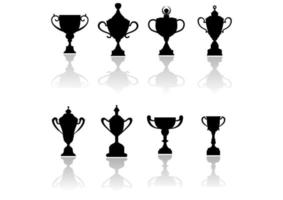 sport trofeeën, prijzen en cups vector