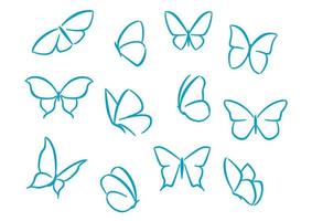vlinders insect silhouetten vector