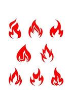 brand vlammen symbolen vector