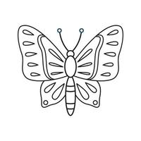 vlinder geïsoleerd op een witte achtergrond. vector illustratie