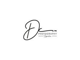 brief dc handtekening logo sjabloon vector