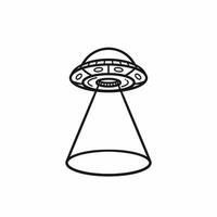 een vlak lijn ufo illustratie vector