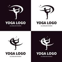 reeks van yoga logo sjabloon ontwerp vector