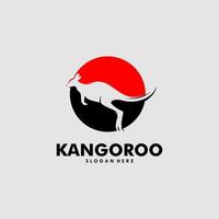 kangoeroe logo, icoon vector ontwerp sjabloon