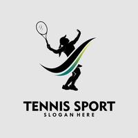 tennis logo sjabloon vector illustratie ontwerp