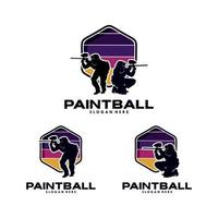 paintball team logo ontwerp sjabloon vector