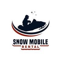 sneeuw mobiel vector illustratie logo ontwerp