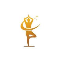 yoga logo sjabloon ontwerp premie vector