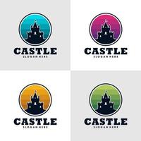 kasteel logo pictogram ontwerp template.vector afbeelding vector