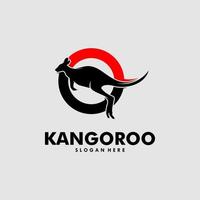 kangoeroe logo, icoon vector ontwerp sjabloon