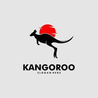 kangoeroe logo, icoon vector ontwerp sjabloon