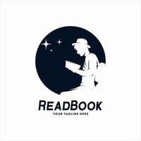 lezing boek logo ontwerp sjabloon vector