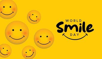 wereld glimlach dag banner vector