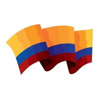 Colombia land vlag golvend vector