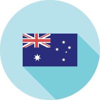 Australië vlak lang schaduw icoon vector