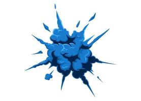 blauw explosie element illustratie voor grappig, poster, boek, schilderen, tekening, achtergrond. bom effect. vector eps 10