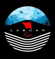 Labuan bajo eiland vector