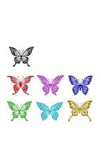 vlinder reeks in kleurrijk en monochroom stijl vector
