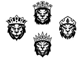 heraldiek leeuwen met kronen vector