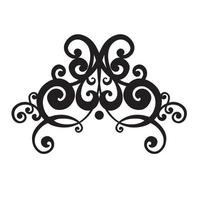 vector damast vintage barokke scroll ornament swirl. Victoriaanse monogram heraldische schild werveling. retro bloemen blad patroon grens gebladerte antiek acanthus kalligrafie gegraveerd tattoo.tile decor element