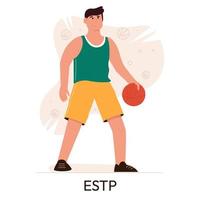 mbti persoon types concept. socionics mbti. persoonlijkheid testen. vlak vector illustratie