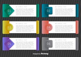 Vectorpapier Progress Templates Stap Banners vector