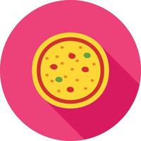 pizza vlak lang schaduw icoon vector