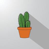 cactus bloem fabriek in pot, keramisch pot vector