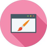 website ontwerp vlak lang schaduw icoon vector